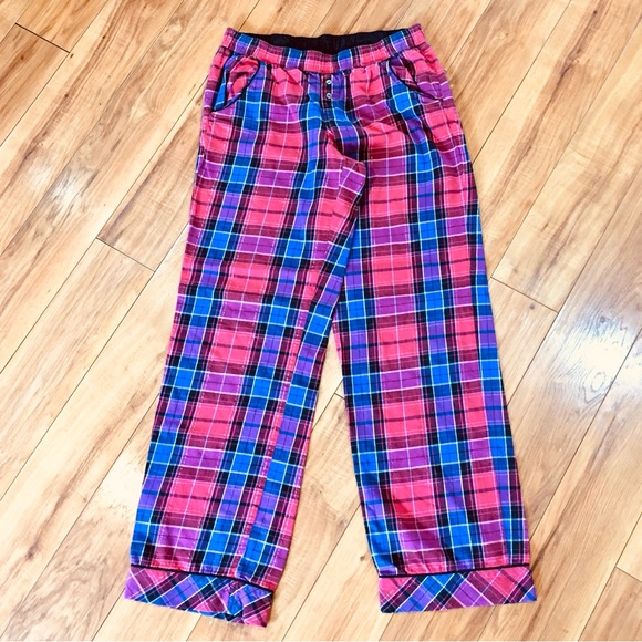 Victoria Secret plaid pajama pants red glitter small cotton - Picture 6 of 7